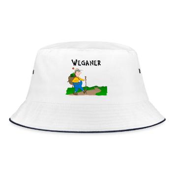 Wanderlust - Bucket Hat - Weiß/Navy - Vorne