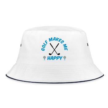 golfing - Bucket Hat - white/navy - Front