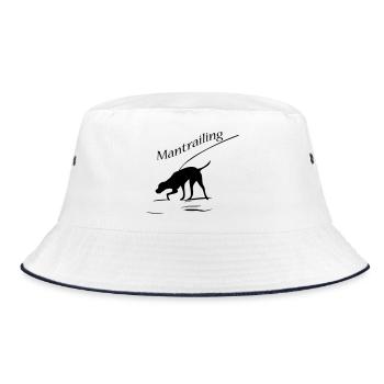 Mantrailing - Bucket Hat - Weiß/Navy - Vorne