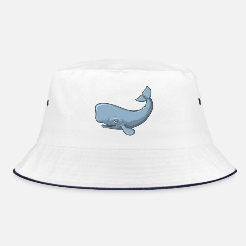 Sperm Whale - Bucket Hat - Weiß/Navy