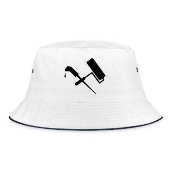painter - Bucket Hat - white/navy - Front