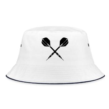 darts - Bucket Hat - white/navy - Front