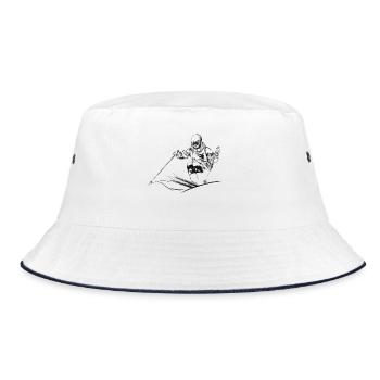 Mogul skiing - Bucket Hat - Weiß/Navy - Vorne