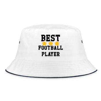 Football / Fußball / Soccer / Fútbol / Calcio - Bucket Hat - Weiß/Navy - Vorne
