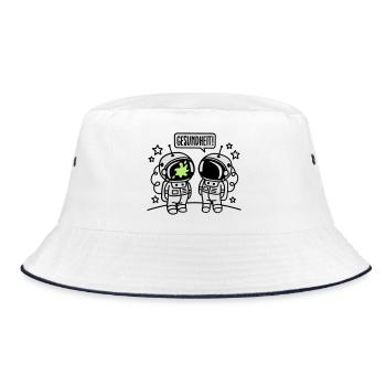 Gesundheit! - Bucket Hat - Weiß/Navy - Vorne