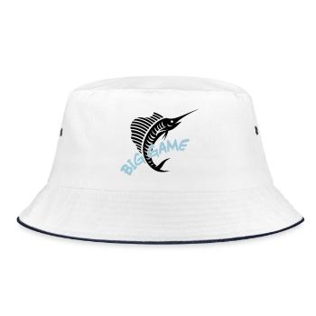 Hochseefischen / Big Game / Sailfish - Bucket Hat - Weiß/Navy - Vorne