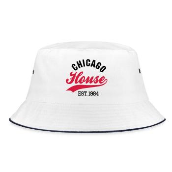 Chicago house est. 1984 - Bucket Hat - white/navy - Front