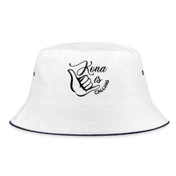 Triathlon - Kona is calling - Bucket Hat - white/navy - Front
