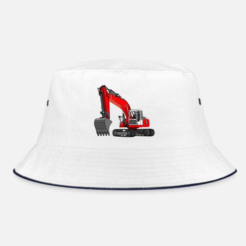 Bagger rot Bucket Hat