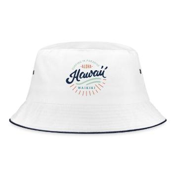 Hawaii Waikiki Surf Graphic Art - Bob - blanc/marine - Devant