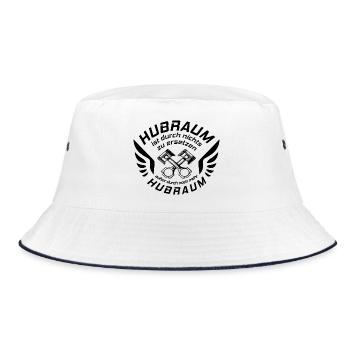 V8 Motor Engine US Car Muscle Car Hubraum Pick Up - Bucket Hat - Weiß/Navy - Vorne