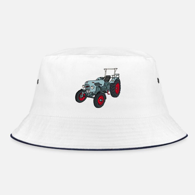 Der Gestreifte - Bucket Hat - Weiß/Navy