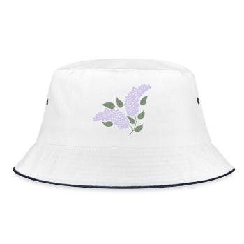 lilac - Bucket Hat - white/navy - Front