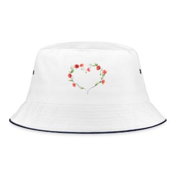 Coeur de coquelicot - Bob - blanc/marine - Devant