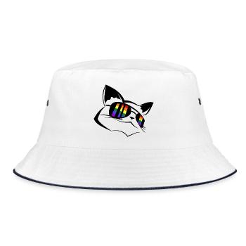 Pride Chat LGBT - Bob - blanc/marine - Devant