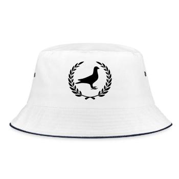 Pigeon competition pigeon - Bucket Hat - white/navy - Front