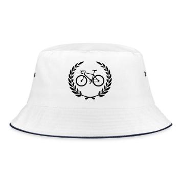 Winner bike - Bucket Hat - white/navy - Front