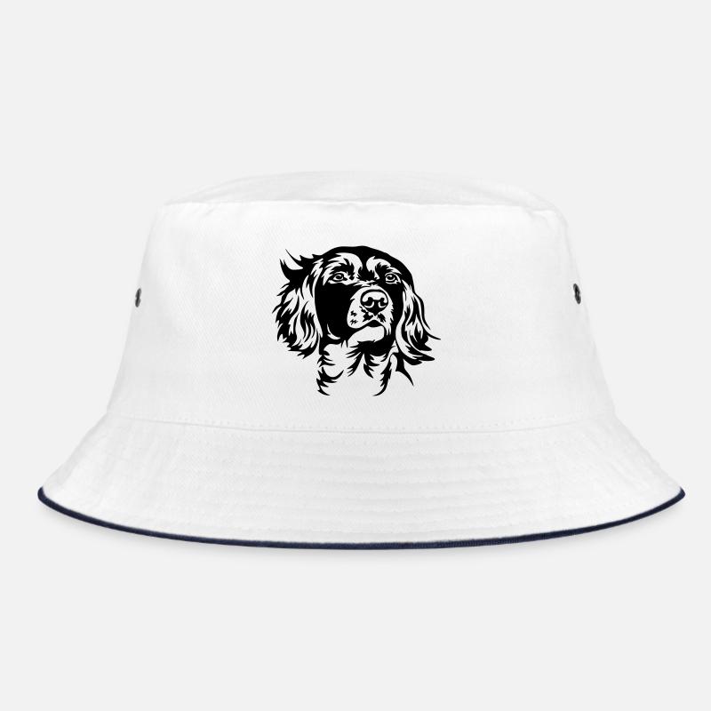 Münsterländer Kopf - Bucket Hat - Weiß/Navy