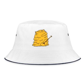 Pitchfork Strohberg Pitchfork - Bucket Hat - white/navy - Front