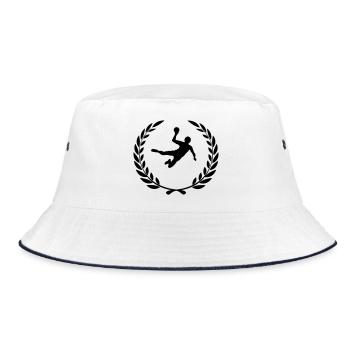 Prix Sport laurier couronne ballon sport handball - Bob - blanc/marine - Devant