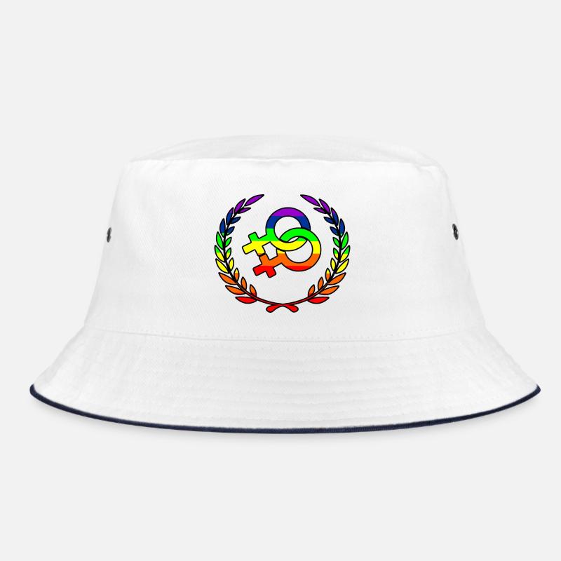 Rainbow lesbies fière couronne de laurier logo Bob