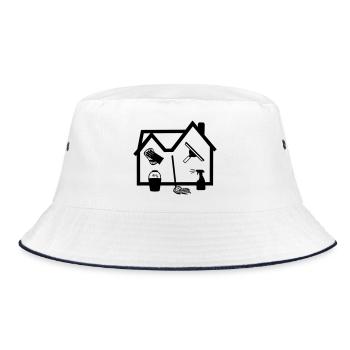 Home Cleaner window cleaner - Bucket Hat - white/navy - Front