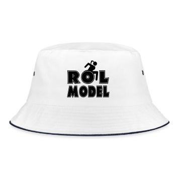 Every wheelchair user is a role model * - Bucket Hat - white/navy - Front