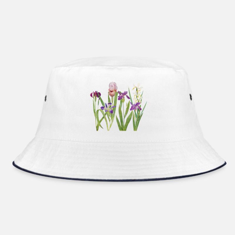 Wilde Iris und Orchidee Botanisches Design Bucket Hat