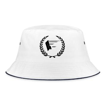 Plastering tools for plasterer - Bucket Hat - white/navy - Front