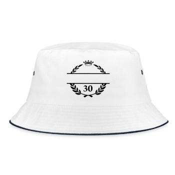 Bannière de nom Lauwerkrans avec le numéro 30 - Bob - blanc/marine - Devant