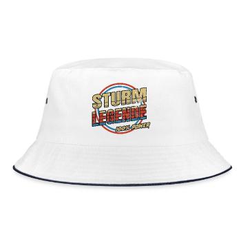 Sturm Legende - Bucket Hat - Weiß/Navy - Vorne