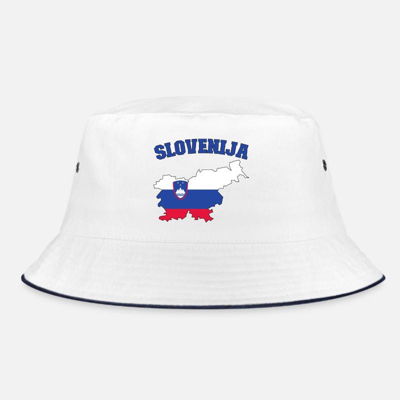 Carte du drapeau de la Slovénie - Bob - blanc/marine