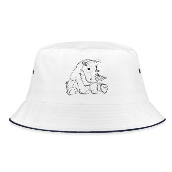 Nashorn - Bucket Hat - Weiß/Navy - Vorne