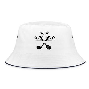 Slotted spoon and soup spoon 4 stars - Bucket Hat - white/navy - Front