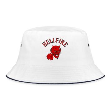 Devil, Satan, Devil, Hellfire - Bucket Hat - white/navy - Front