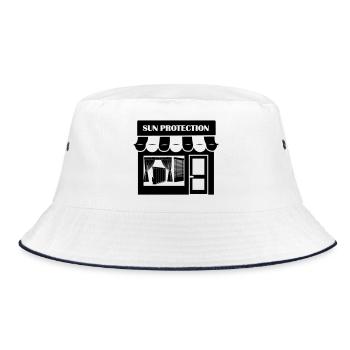 Blinds curtains 31 - Bucket Hat - white/navy - Front