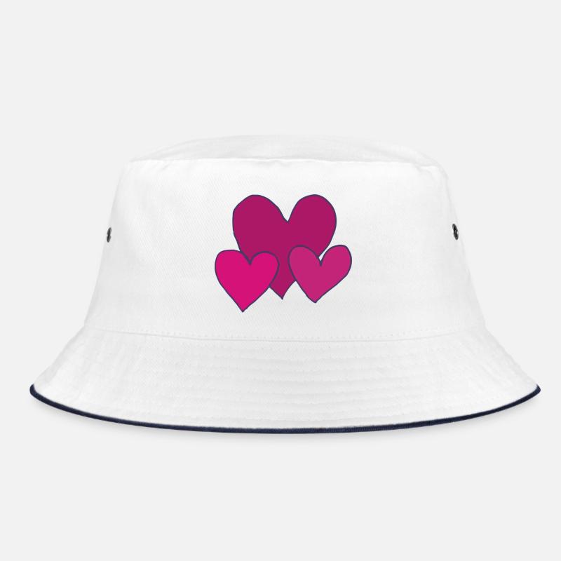 herzen pink Bucket Hat