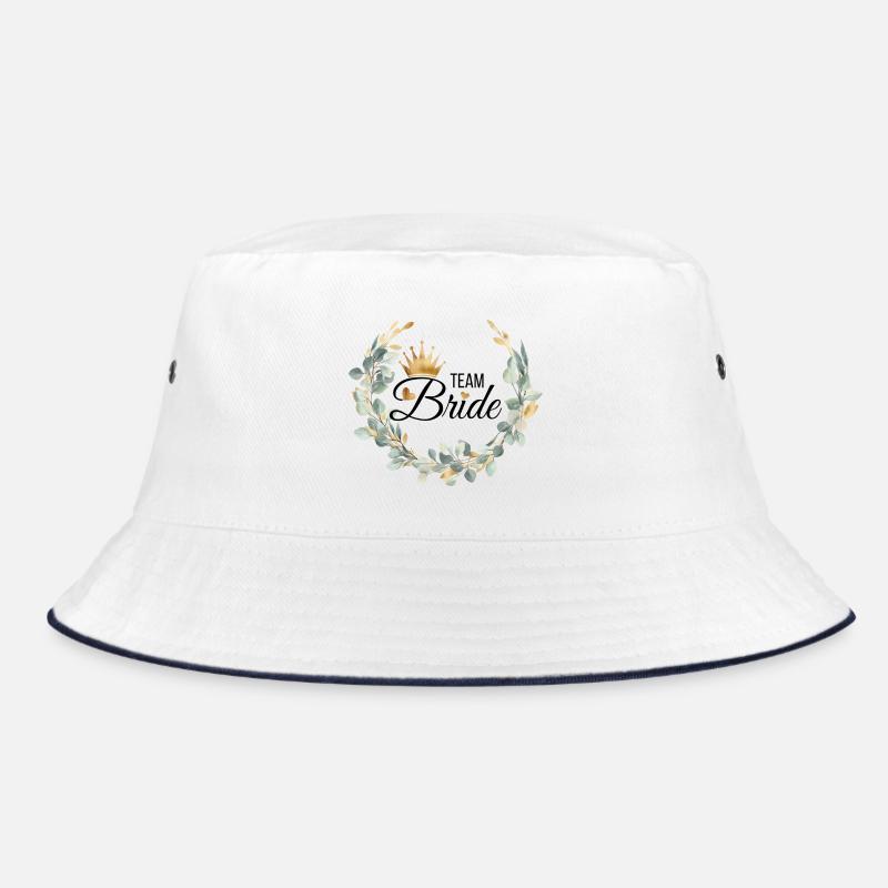 Team Bride! Kranz & Krone Design, personalisierbar Bucket Hat