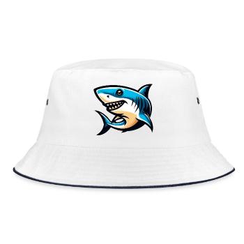 White Shark - Bucket Hat - white/navy - Front