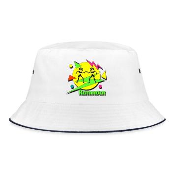 Reminder 80s - Bucket Hat - Weiß/Navy - Vorne