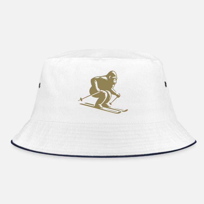 Singe Gorille Chimpanzé Ski Silhouette Design Bob