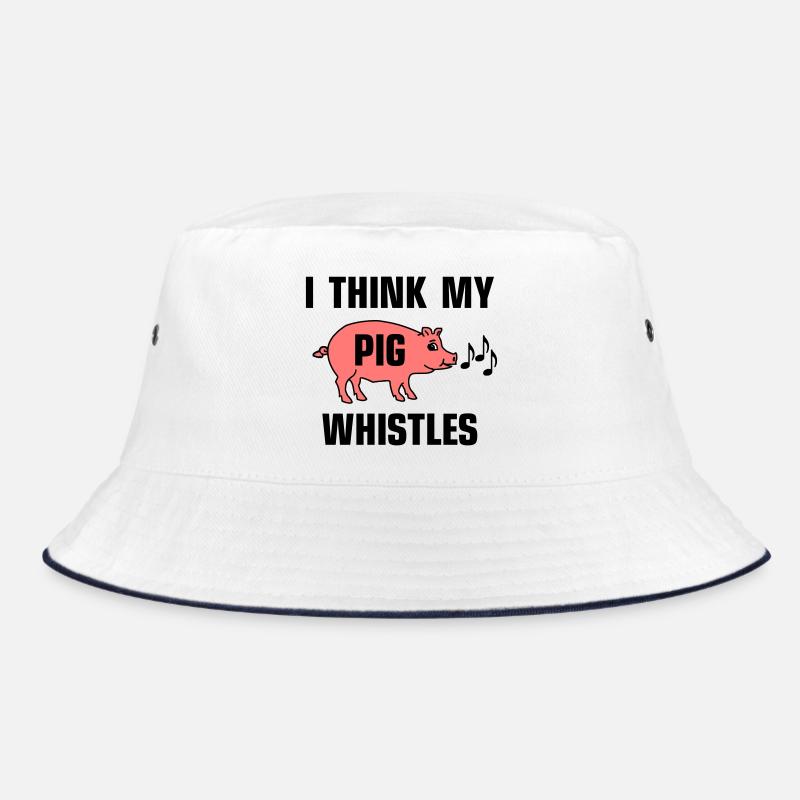 I think my pig whistles - Mein Schwein pfeift - Bucket Hat - Weiß/Navy