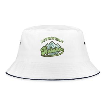 For nature lovers - Bucket Hat - white/navy - Front
