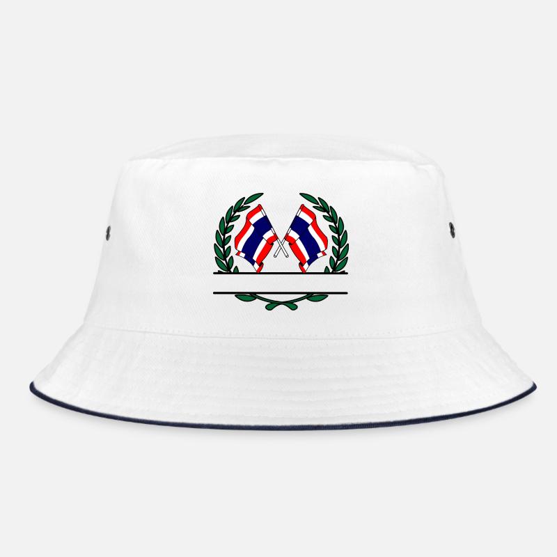 Drapeaux Thaïlande bannière couronne de laurier Bob