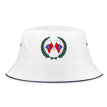 Flags Thuringia laurel wreath - Bucket Hat - white/navy - Front