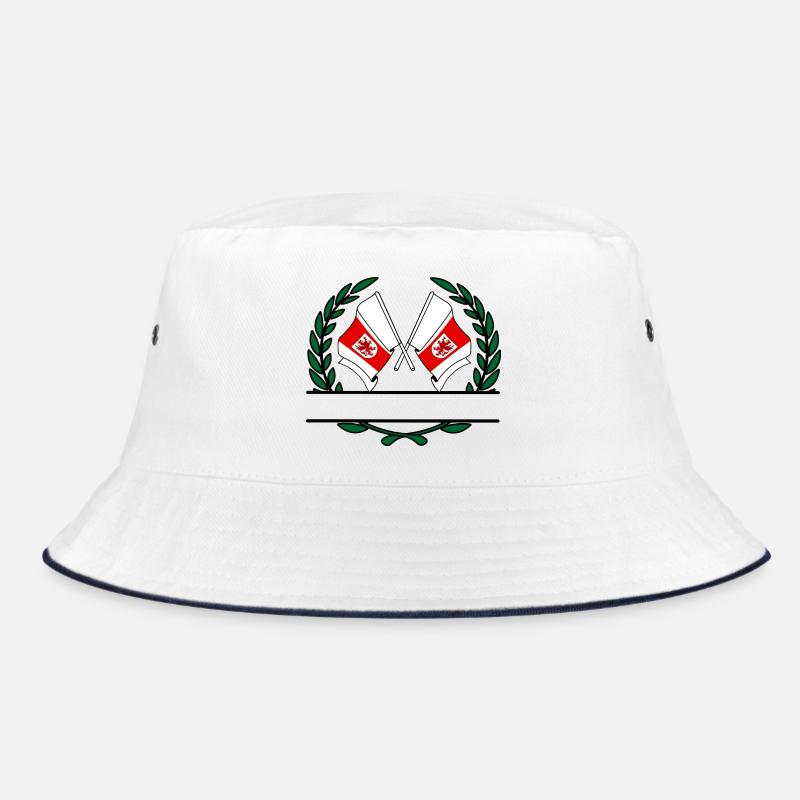 Drapeaux Poméranie occidentale Pologne couronne de laurier bannière Bob