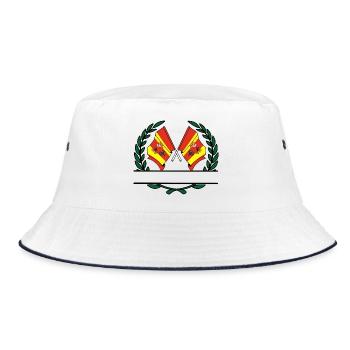 Drapeaux Bannière couronne de laurier Lodz - Bob - blanc/marine - Devant