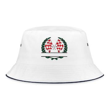 Flags province of North Brabant laurel wreath banner - Bucket Hat - white/navy - Front