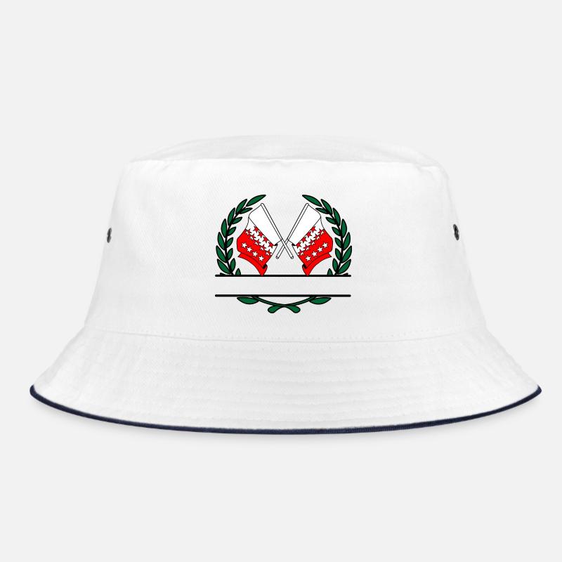Drapeaux Valais Suisse couronne de laurier bannière Bob