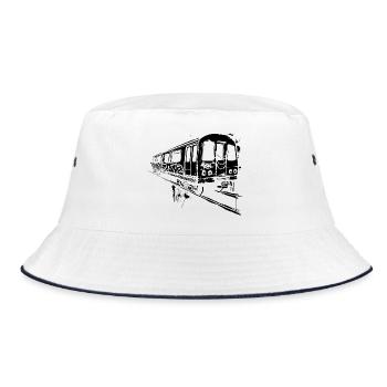 Railway Graphic - Bucket Hat - white/navy - Front